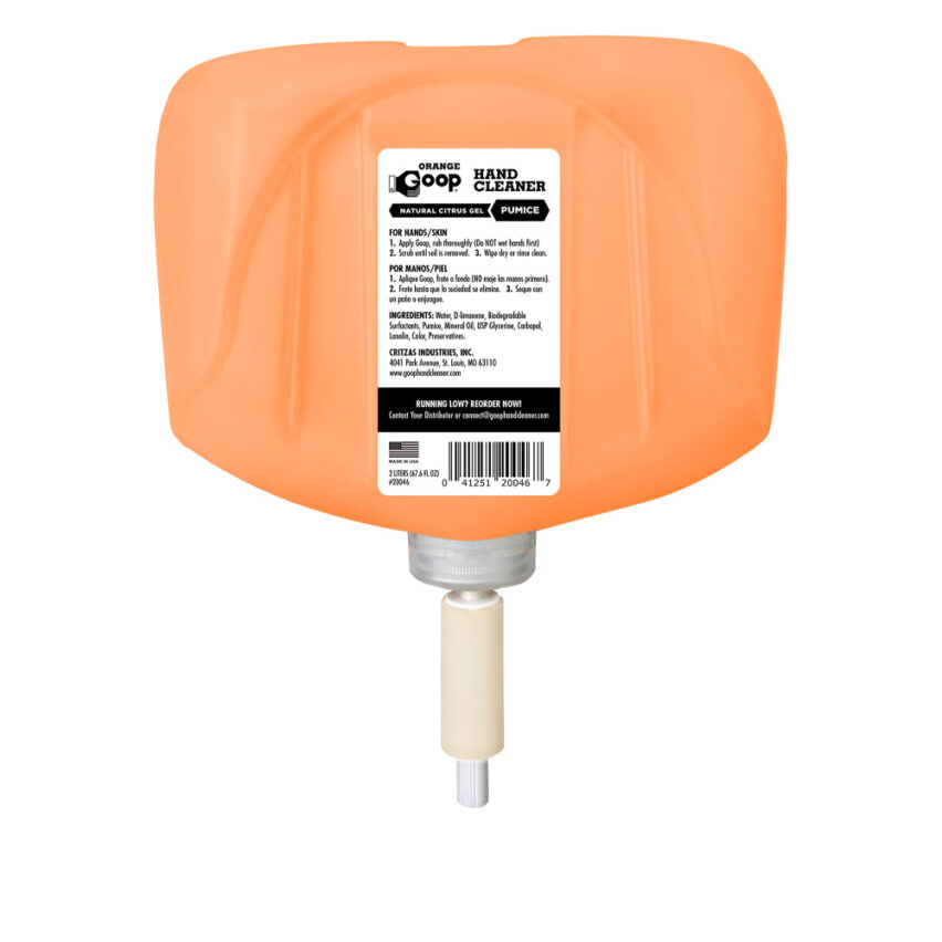 Orange Goop Hand Cleaner with Pumice Re-fill Cartridge – Goop Hand Cleaner